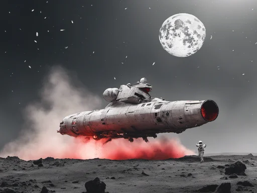 Space Chip Drops Outta the Sky Onto the Moony Moon