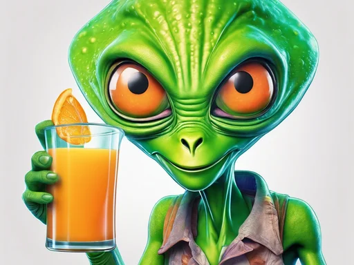Fruit Juice Frenzy: Sticky Weight Gain Troubles Earthlings!