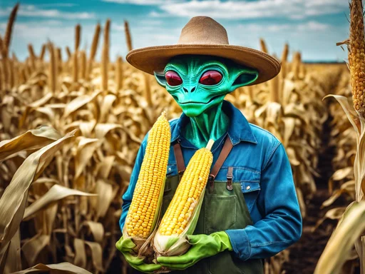 Zog the Alien Comically Corn-fuses Earth's Fuel Fiasco
