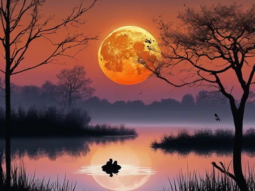 Earthlings Bewitched by Bulbous Moon and Frolicsome Frogs