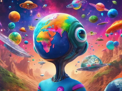 Zog the Alien Scoffs at Earth's Social Media Battlefield!