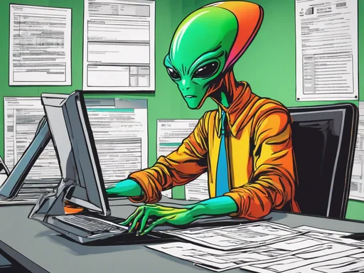 Alien Antics: Zog Mocks Earthly Insurance Woes with A.I. Powers!
