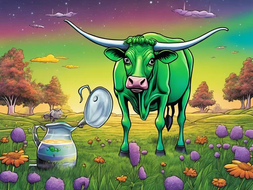 Zog's Earthly Dairy Drama: Cows Gone Wild!