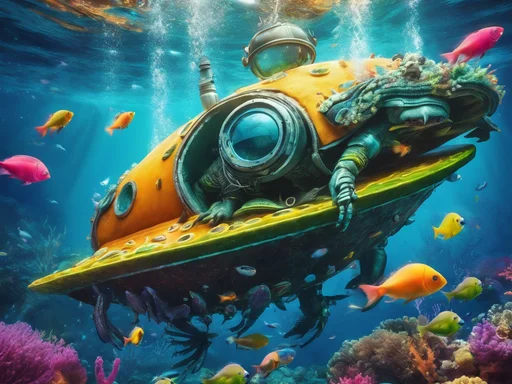 Zany Zog Zaps Titan's Taco Tragedy: Alien Mocks Earth's Underwater Burrito Blunder