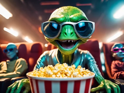 Earthlings' Bizarre Ritual of Scary Moving Pictures