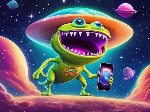 Zog's Intergalactic Chuckle: Apple's Primitive A.I. Invades Earthling Devices