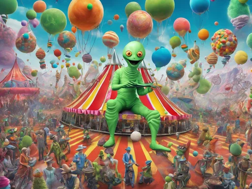 Earthlings' Climate Circus: A Galactic Joke