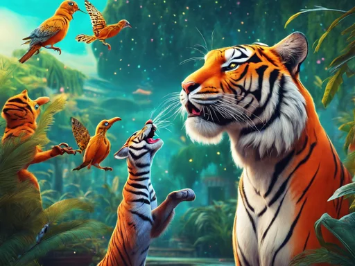 Zog's Feline Fiasco: Earth's Big Cats Succumb to Feathered Menace