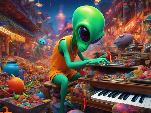Earthlings' Bizarre Bazaar: Facebook's Flaming Piano Emporium