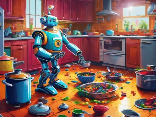 Earthlings Unleash Clumsy Metal Minions in Homes