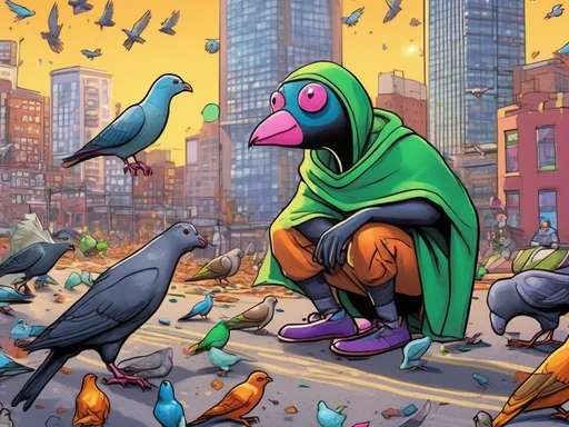 Pigeons: Earth's Feathered Garbage Disposals